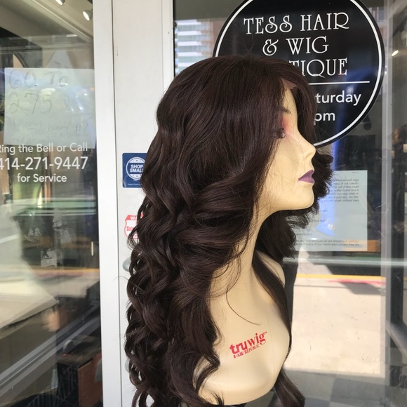 Wig Swisslace Lacefront middle Part Long Brown Wig main image 7